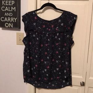 Loft Floral Peplum Top